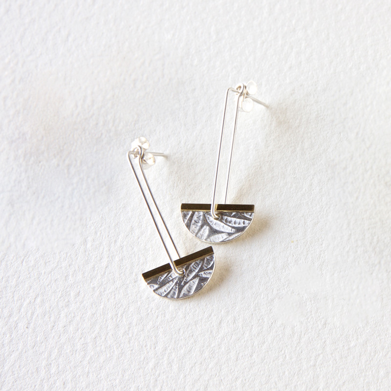 Mixed Metal ‘Swing’ Earrings